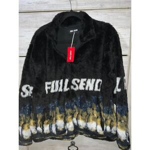 NWT Nelk Boys Full Send Polar Fur Fleece Jacket - M